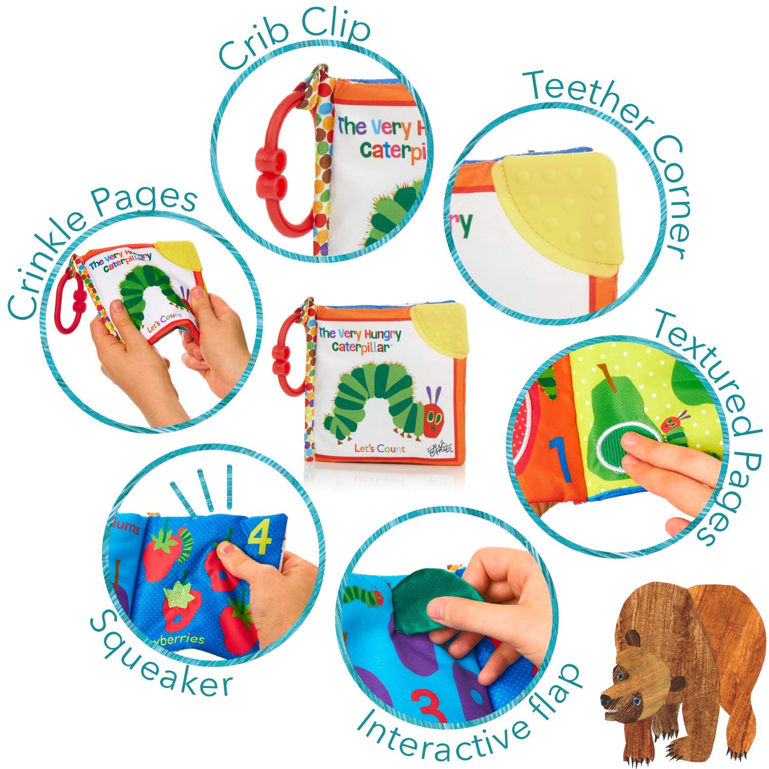 World of Eric Carle, The Very Hungry Caterpillar Let's Count Clip-On Book : Baby Toys : Baby