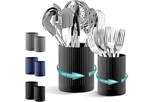 Kyraton Cooking Utensils Holder 2pcs, 360°Rotating Heavy Duty Plastic Kitchen Utensil Holder for Countertop, The Small Utensi