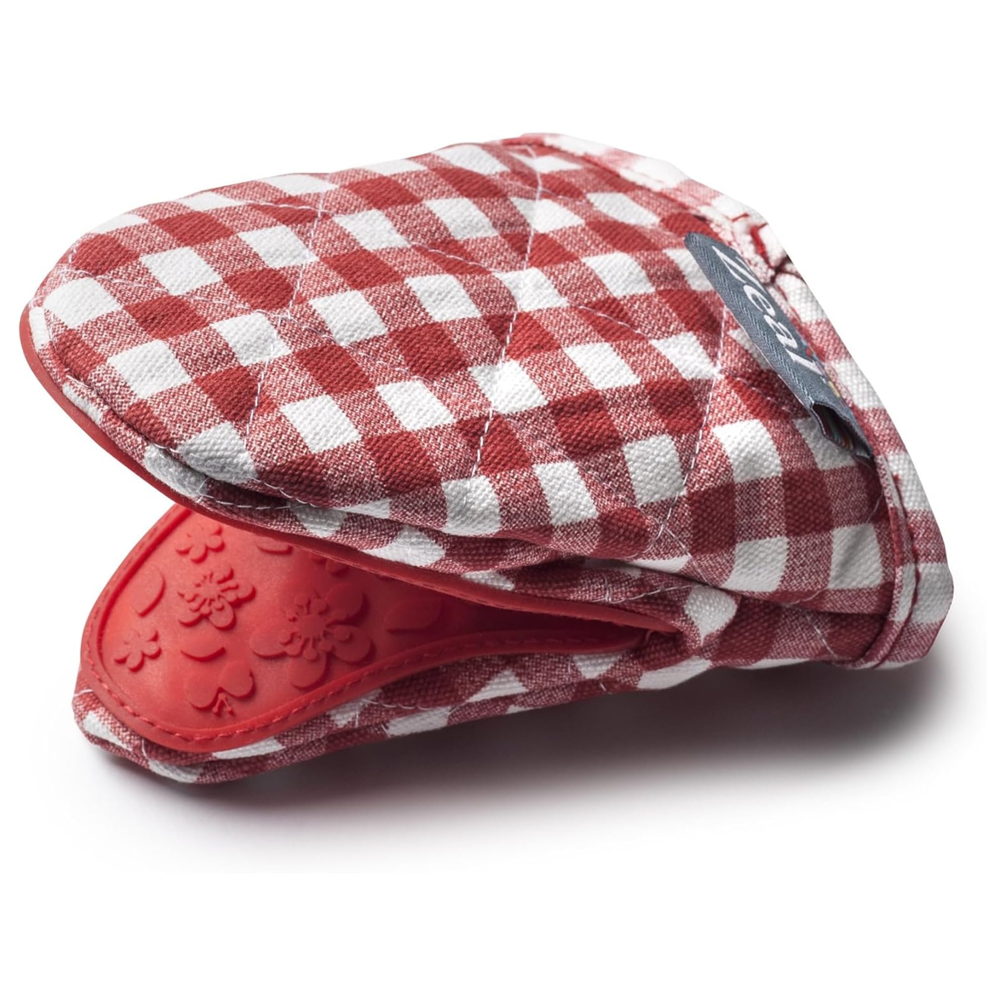 Zeal V124R Gingham Mini Mitt Pot Holder, Cotton, Red, 17.5 x 13.5 x 2.5 cm