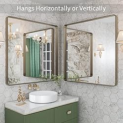 LOAAO 36”X36” Bronze Bathroom Mirrors for