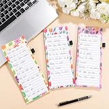 Thboxes 3 Pack Magnetic Shopping List Pad Fridge Floral 180 Sheets view 3