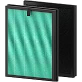 CFKREYA 2 Pack AP2000WF Replacement Filter Compatible with KNKA AP2000WF Air Puri-Fier, 3 Stages of Filtration with Carbon Filter, Pet Dander Version, Green