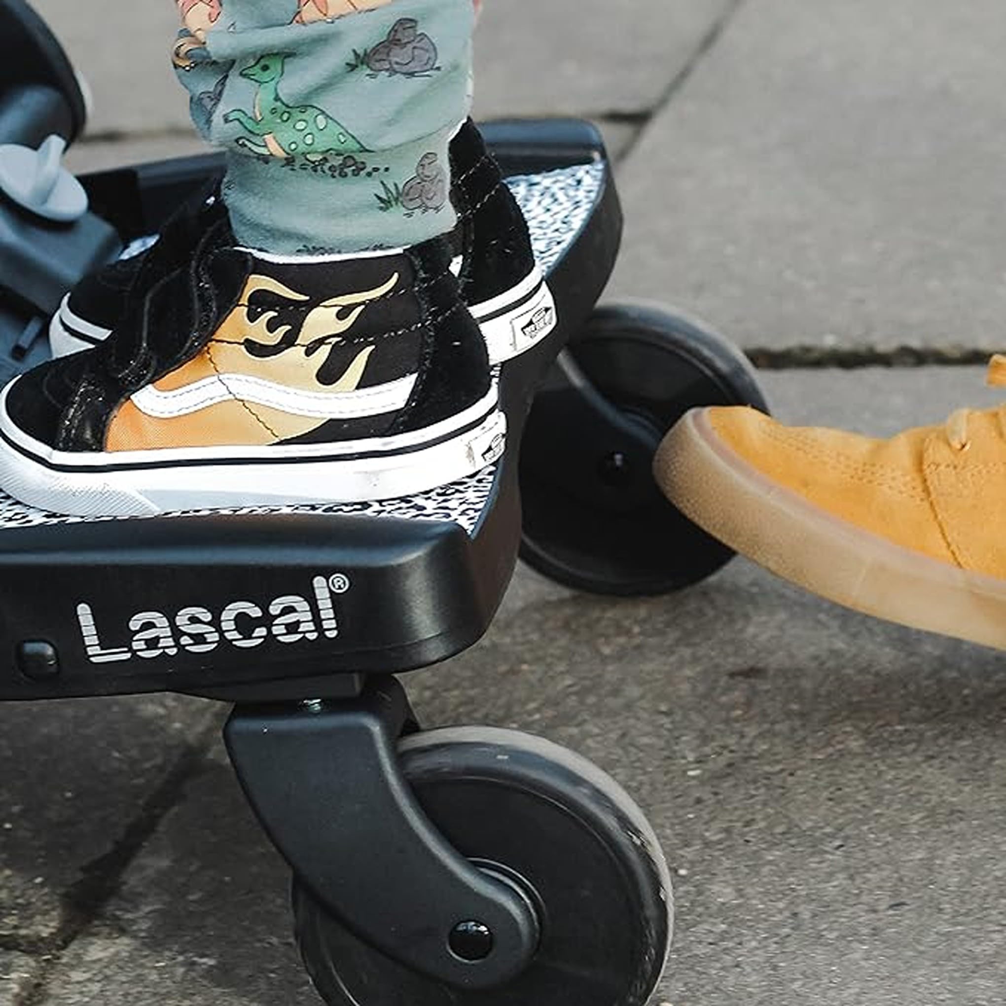 Lascal BuggyBoard Mini Universal Stroller Board, Fits 90% of Strollers, Compatible with UPPAbaby, Bugaboo, No Need for a Double Stroller for Infant and Toddler, Max Weight 66 lbs, Leopard