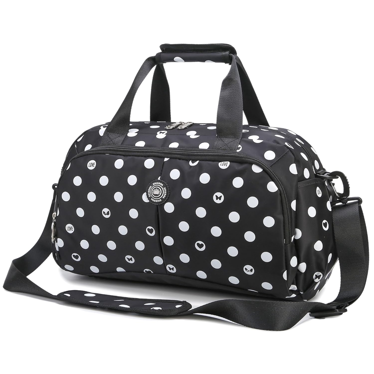 Women Nylon Crossbody Weekender Tote Travel Duffle Bag Shoulder Bag