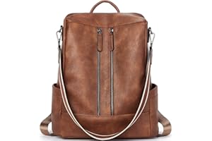 BROMEN Backpack Purse Leathe Backpack for Women Anti-theft Bookbag Purse Fashion Shoulder Handbag Backpack Women