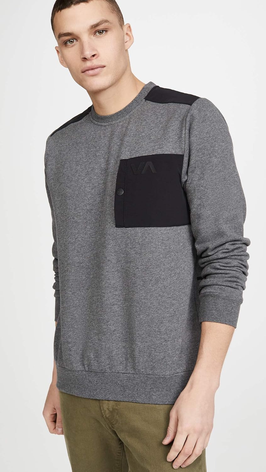 RVCA Men's Hybrid Crew Sweatshirt: Clothing