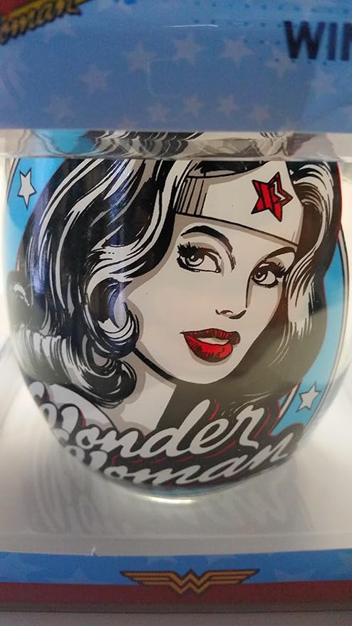 wonder woman wine glass