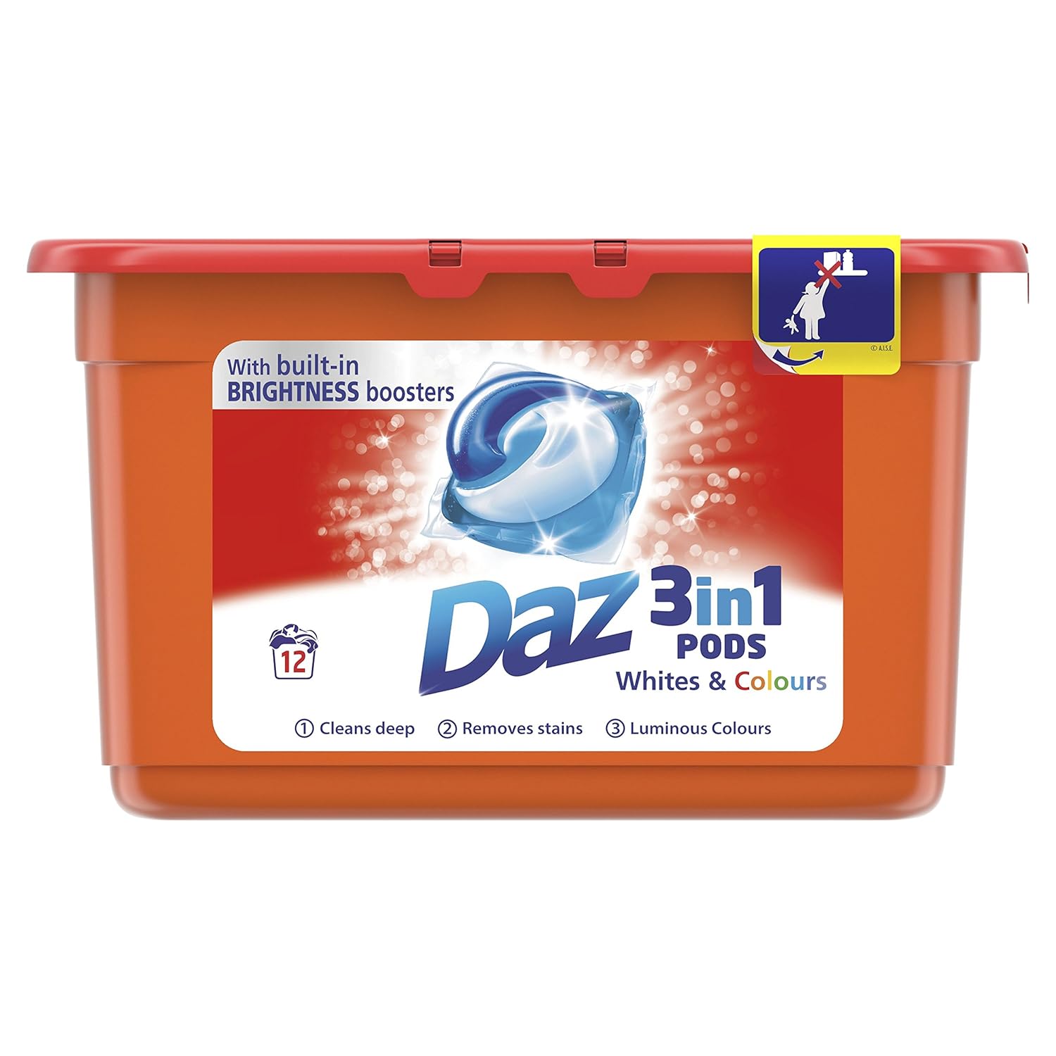 Daz Washing Capsules with BuiltIn Brightness Boosters, Whites and