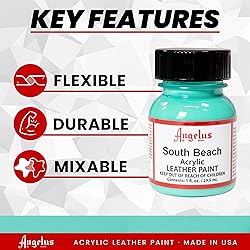 Angelus Acrylic Leather Paint, 1 oz, South Beach
