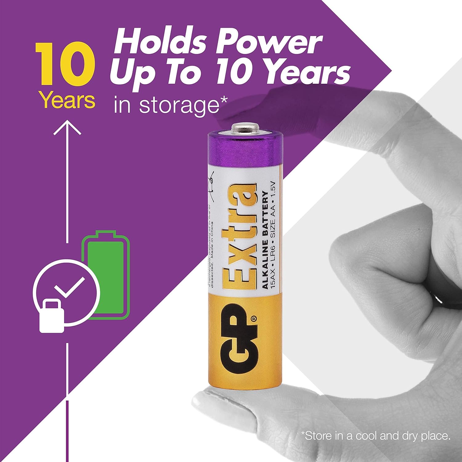 AA Batteries Pack of 80 1.5V / Mignon / LR06 / MN1500/ AM3 by GP Batteries AA Extra Alkaline Batteries ideal for: Toys/Controllers/Torch/Mouse Suitable for everyday use in a variety of devices - Image 3