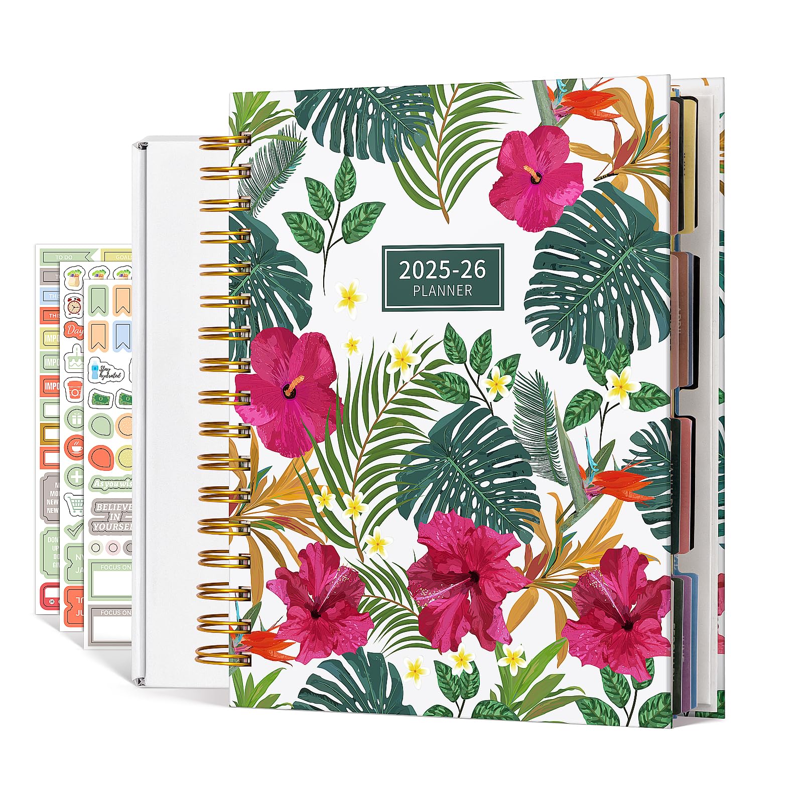 2025–2026 Academic Planner – Weekly & Monthly Layout, Hardcover With Back Pocket, Green