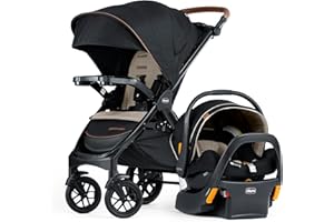 Chicco Bravo Primo ClearTex Trio Travel System, Bravo Primo Quick-Fold Stroller with Chicco KeyFit Max Zip ClearTex Infant Car Seat, Car Seat and Stroller Combo | Somerset/Black