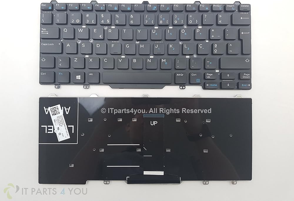 Dell Latitude E5450 E7450 E7470 Portuguese Non-Backlit Keyboard G4N3W