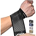 HiRui 2-Pack High-Elastic Wrist Support Straps Wrist Compression Bandage - Wrist Wraps Wristbands for Carpal Tunnel Arthritis Tendonitis Weightlifting Tennis Basketball - Breathable Soft (Black)