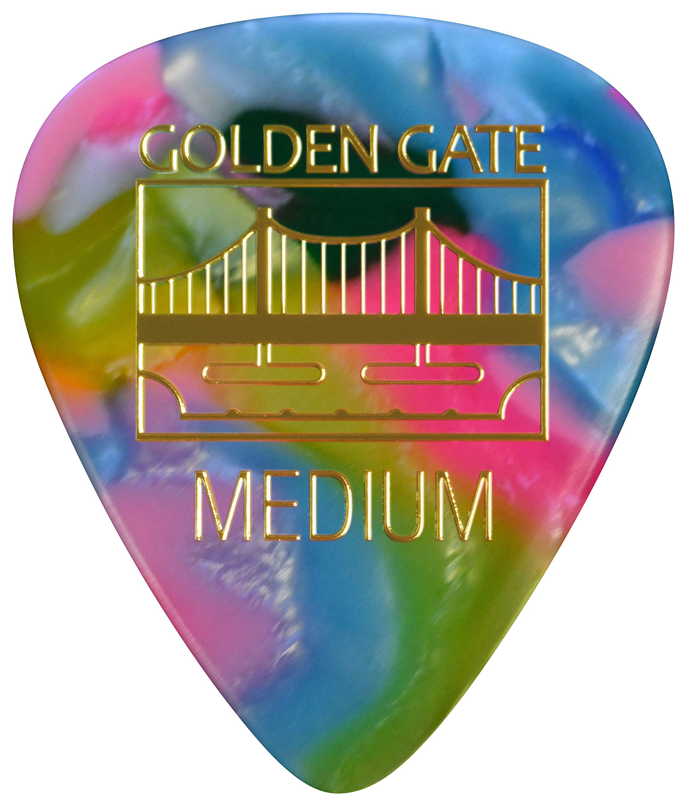 Golden Gate MP-447 Deluxe Flat Pick – Sideman – Medium – Clown Barf – Dozen