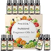 PHATOIL Coconut & Vanilla Fragrance Oils Set, 10 Pcs Aromatherapy Oils Set, for Diffusers, Home Care, DIY Soap Candle Making Scents, Fragrance, Aromatherapy, Humidifiers, for Friend (10ml)