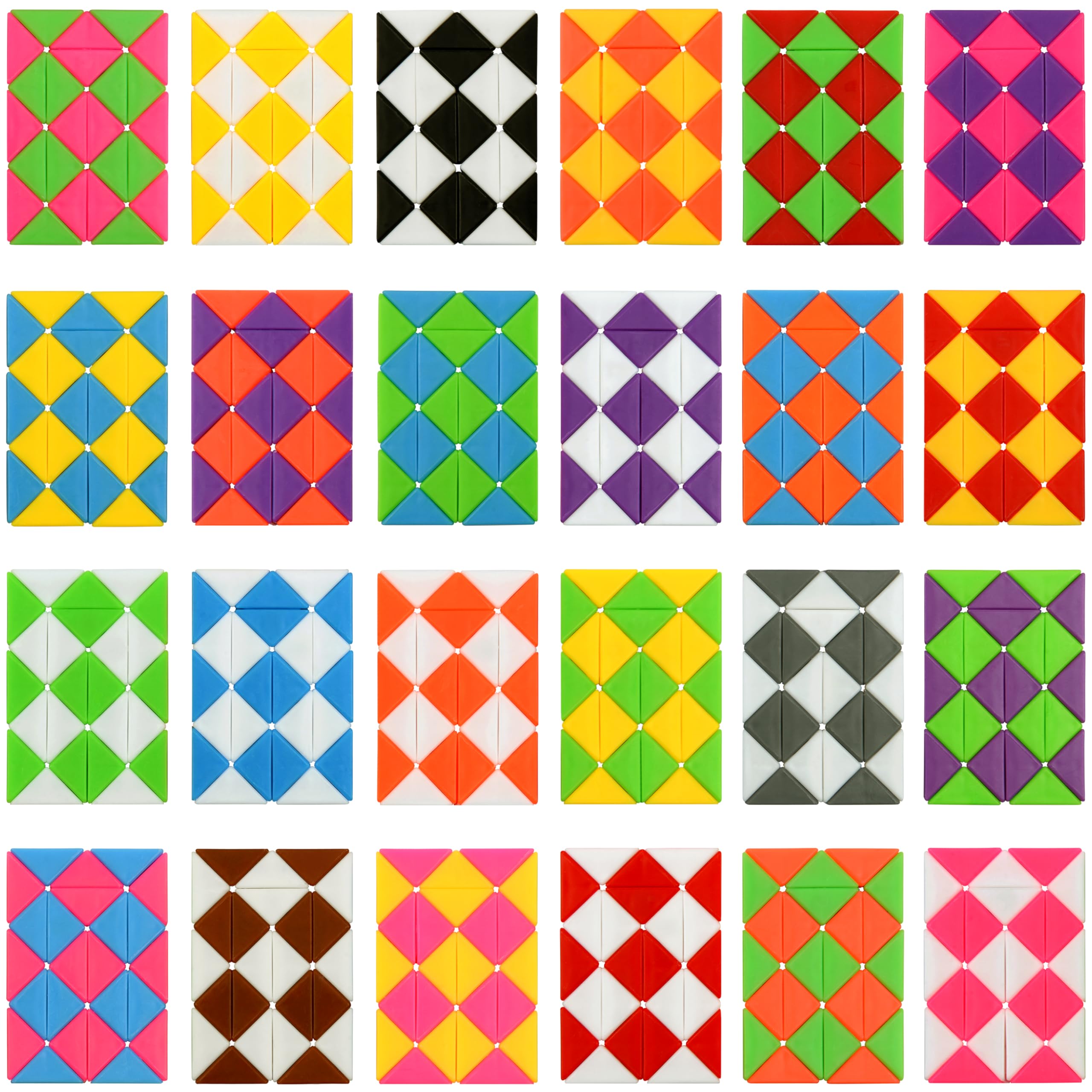 32-Pack 24 Blocks Magic Puzzle Cubes, Mini Snake Cube Toys for Kids Party Bag Fillers, Party Supplies,Mini Snake Speed Cube Twist Puzzle Toys