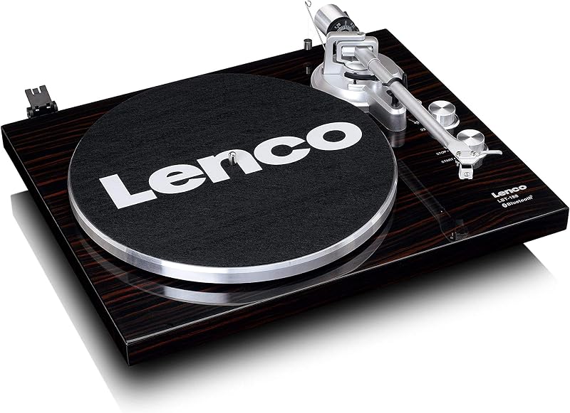 LBT-188 Tocadiscos Bluetooth - admite Salidas de RCA y USB - 2 velocidades 33 RPM y 45 RPM - preamplificador - carcasa de MDF - transmisión por correa - nogal — foto 6 de 8