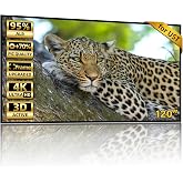 ALR Screen for UST Projector, 120" Fixed Frame Projection Screen Wall Mount | 95% Ambient Light Rejecting, 16:9 8K/4K 3D, Grey for Ultra Short Throw Projector, 0.39" Ultra-Narrow Bezel for Movies &amp; Games