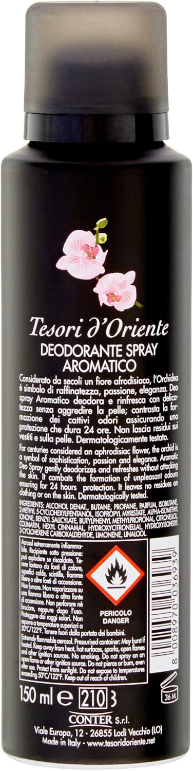 "Novelty" Tesori d'Oriente Orchidea della Cina Deodorant Spray 150 ml 24, white, 150 ml (Pack of 1) - Image 3