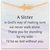 STORYJEWELLERY Sister Christmas Gifts, Sterling Silver Cross Bracelet, Sister Gifts from Sisters Adult, Sisters Birthday Gift, Sisterhood Jewelry, Xmas Presents
