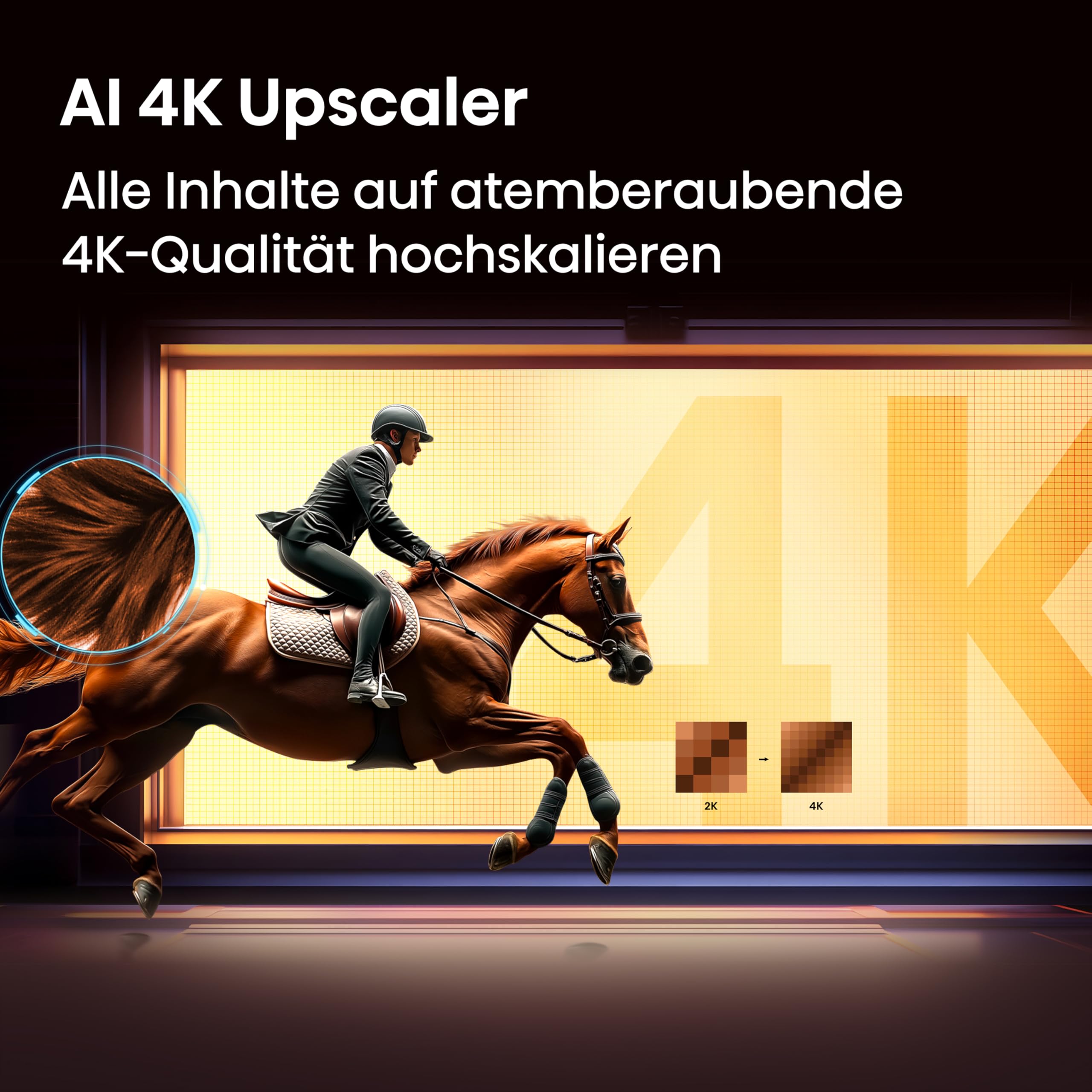 Hisense 58E7DS Fernseher 58 Zoll, 4K UHD QLED, Smart TV, Hi-View AI Engine, 60Hz Game Mode Plus, Dolby Vision IQ, HI-QLED Colour, Filmmaker Mode, AI Smooth Motion, Airplay, Sprachsteuerung[2026] 6