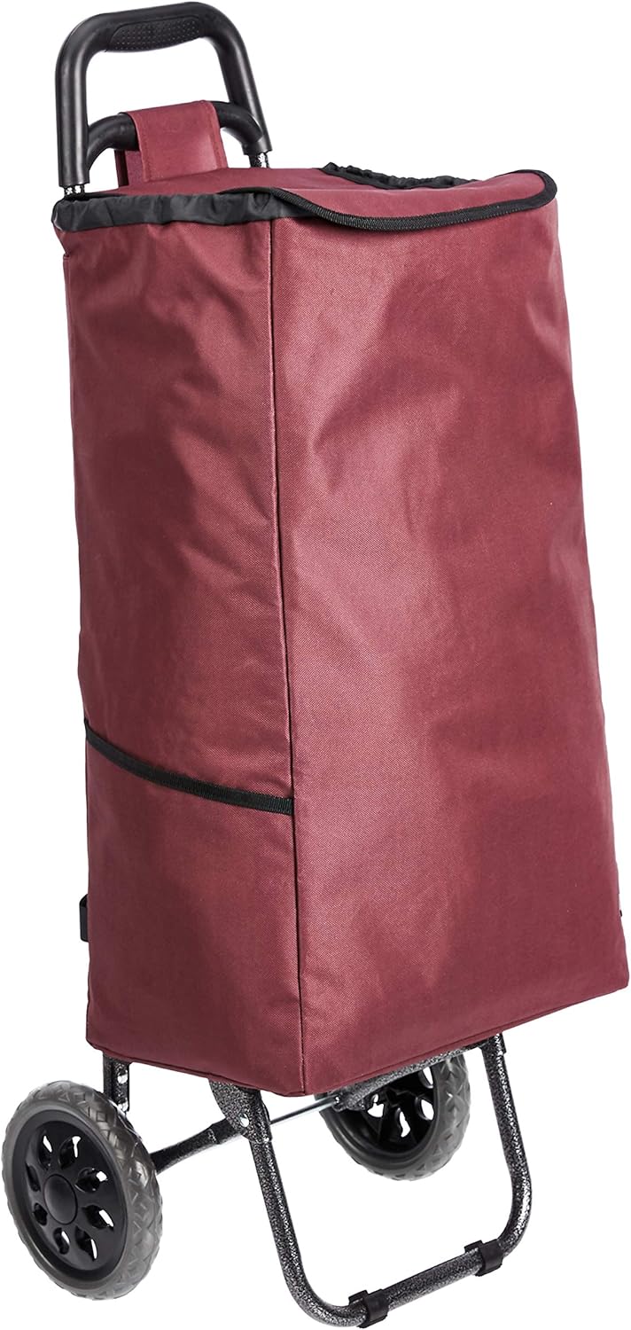 AmazonBasics 2Wheel Shopping Trolley, 40 Litre, Red Amazon.co.uk