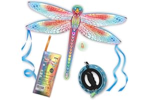 ORGCLDKT-Quadwing Bionic Flying Insect Kite-Butterfly Kite/Dragonfly Kite, Super Easy to Fly with, Ideal for Kids, Adults, Girls, Boys. Kites for The Beach, Grassland, Hiking