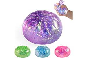 Glitter Dumpling Squishy, Maltose-Like Gel Filled Squishies Dumpling Mystery Box, Viral Bao Bun Food Squeeze Toy,Stress Relie