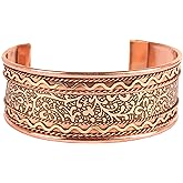 Touchstone copper bracelets | gift for men women |adjustable 100% pure solid real engraved wide cuff jewelry | handmade tibetan bangle bracelet | Beautiful embossed celtic design.
