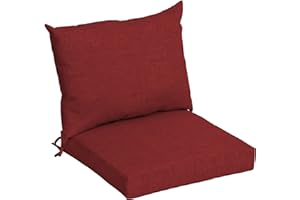 ARDEN SELECTIONS ARDEN Outdoor Dining Chair Cushion, 21 x 21, Rain-Proof, Fade Resistant 21 x 21, Ruby Red Leala