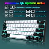 Snpurdiri 60% Mechanical Gaming Keyboard 61 Keys Blue LED Brown Switches view 4