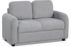 HONEY JOY Toddler Couch, Children Loveseat Sofa Armchair w/Wooden Frame, Teddy Fleece, Flexible Seating for Daycare, Preschoo