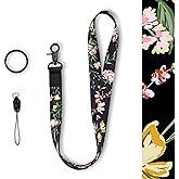 Lanyard ID Badge, Key & Teacher Lanyard - Cute & Cool Design for Women, Office, Cruise Ship, Staff, Students - Detachable Keyring for ID Card, Car Key, Name Tag, Credit Cards, Wallet, Phones (Black)