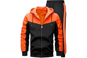 AIELVIN Men's 2 Pieces Tracksuit for Men Full Zip Jogger Sports Suit Gym Training Sweatsuits