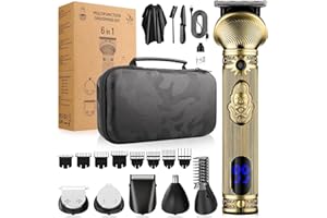 Qreeyx Beard Trimmer Kit for Men - Professional 6 in 1 Hair Clipper Trimmer, Cordless Multi Groomer, Mens Grooming Kit for Beard, Face, Body Nose Electric Razor with Travel Case as Gifts for Him
