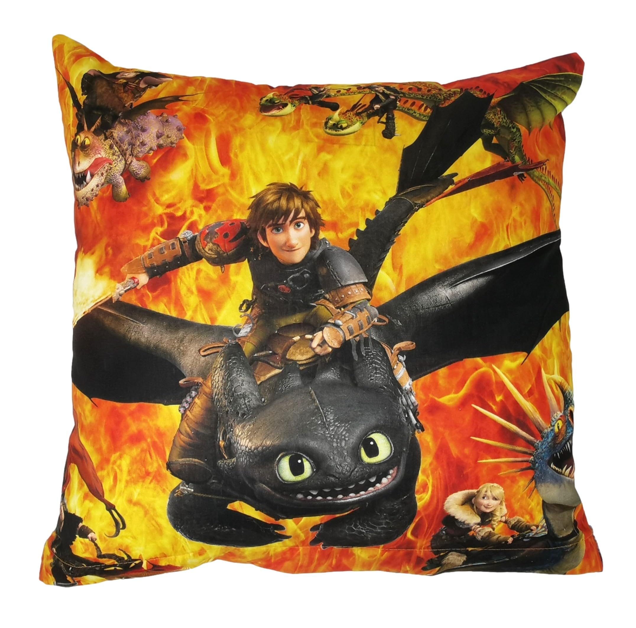Theonoi Children's Cushion Cover Decorative Cushion Cover Decorative Cushion Cover 40 x 40 cm without Filling without Cushion Made of Cotton (How to Train Your Dragon)
