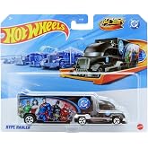 Hot Wheels Track Fleet Hype Hauler [Comic Book Super Heroes!] (Black), 1:64 Scale Diecast Vehicle