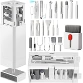 GintaXen 32-in-1 Cell Phone Cleaning Kit for iPhone/Android, Charging Port Cleaner for USB-C/Lightning, AirPods &amp; Earbuds, Keyboard, Laptop, Screen, Camera Lens, Stylus Pen, Tech Gift (White)