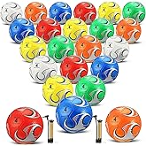 Wettarn 24 Pcs Soccer Ball with Pump Size 4/5 Deflated Machine Stitched Sport Soccer Balls Bulk for Outdoor Indoor Practice Playing Game Training Christmas Gifts