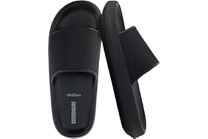 CUSHIONAIRE Feather EVA Mens Sandals – Slip On Recovery Slides, Lightweight Water Shoes for Men