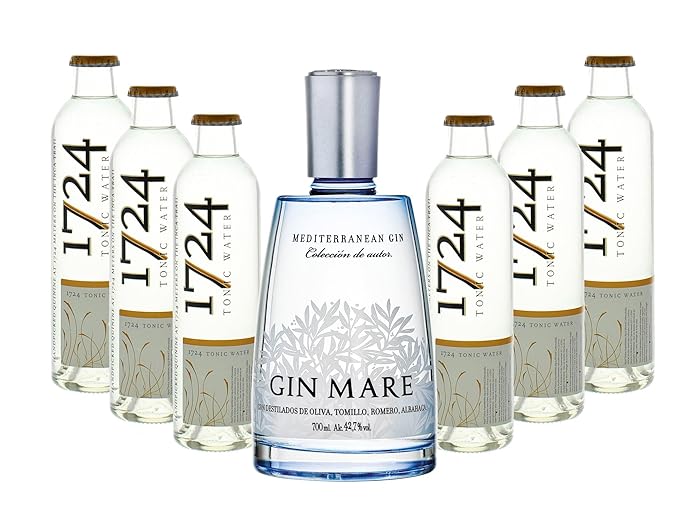 Gin Mare (1 x 0.7 l) mit 1724 Tonic Water (6 x 0.2 l)
