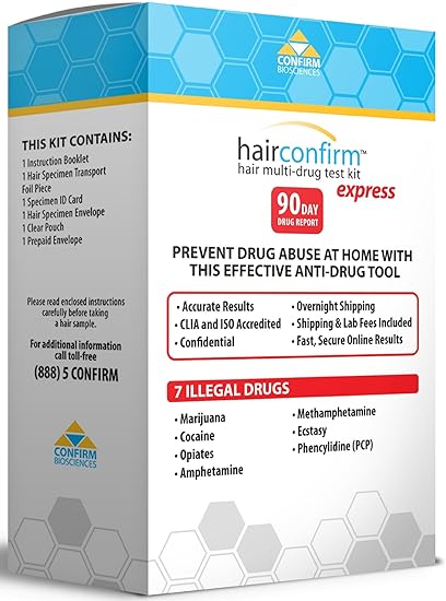 Amazon Com Hairconfirm Hair Follicle Drug Test Kit 7 Drugs