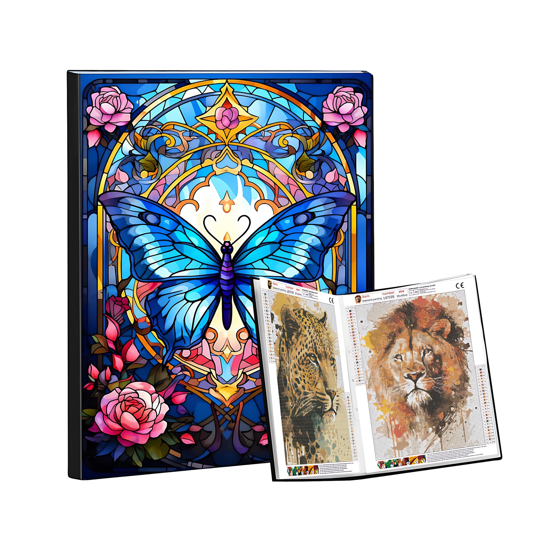 Bellatoi Diamond Painting Album A3, A3 Diamond Art Storage Folder, Diamond Patinting Portable Storage Folder (Color Butterfly, A3-30 Pages, Holds 60 Sheets)