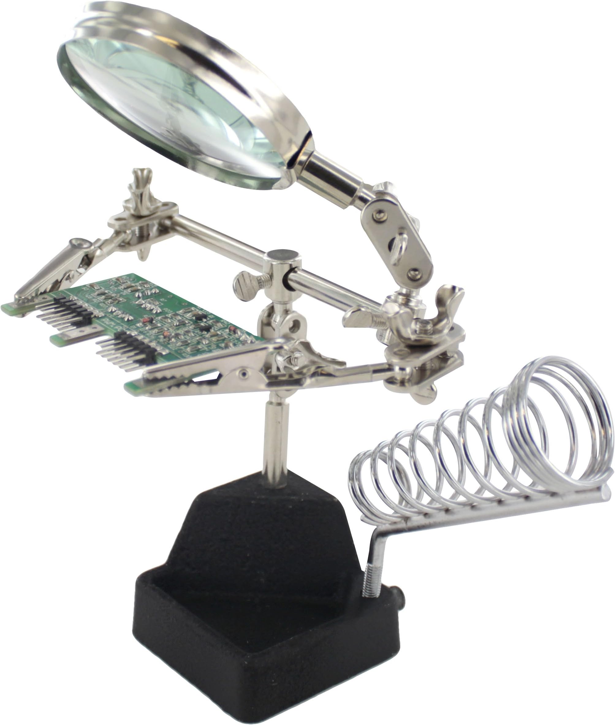 MIYAKO Solder Helping Hand with Magnifying Glass and Soldering Iron Stand (HH-4)