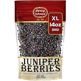 Spicy World Juniper Berries Whole 14 Ounce Bag- Pure - Great for Cooking, Drinks, Tea &amp; More!