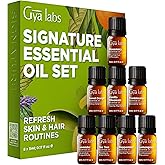 Gya Labs Signature Essential Oil Set (0.17 Fl Oz×8) - Relaxation Gifts for Women - for Diffuser, Aromatherapy & DIY Candle Making Scents
