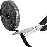 SEBSON Reusable Cable Ties Black 10m Roll 12mm Wide Adjustable Hook Loop view 3