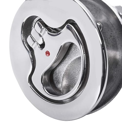Marine Stainless Steel Flush Pull Hatch Latch - 316 Stainless Cam Latch With Back Plate For Boat Hatches & Doors