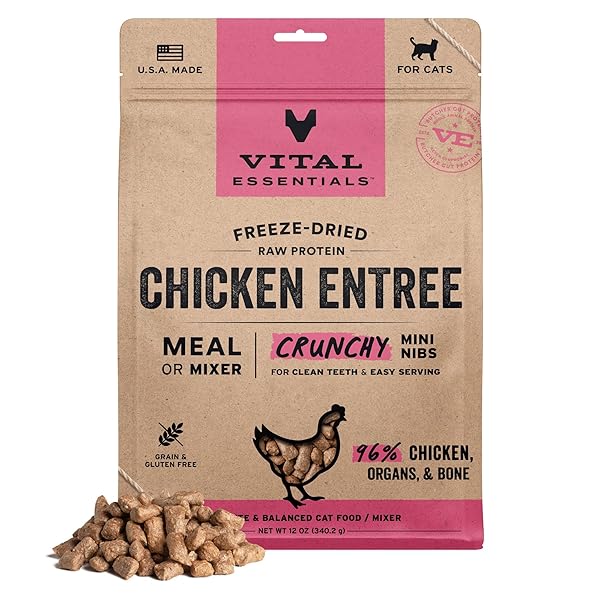 VITAL ESSENTIALS FREEZE DRIED CAT FOOD, RAW CHICKEN...